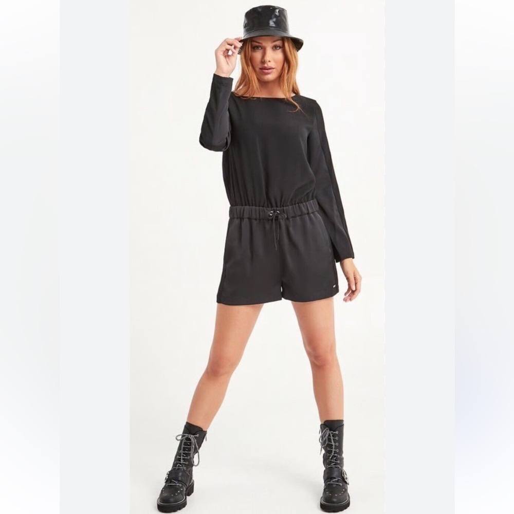 Armani Exchange Long Sleeve Drawstring Romper (2)